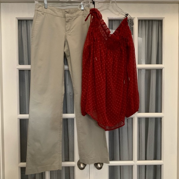 Fossil khaki dress pants trousers size 4 - Picture 6 of 8